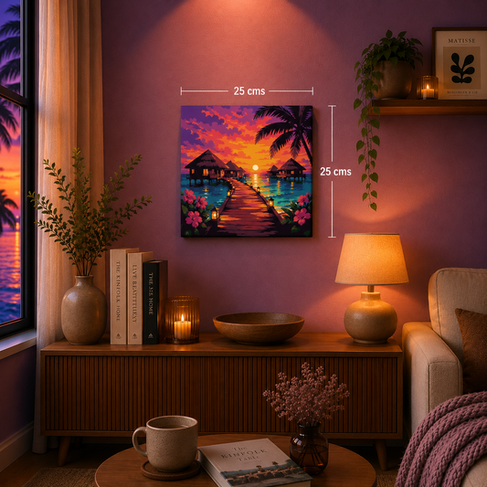 Maldives Sunset Paint by Numbers Standard Kit