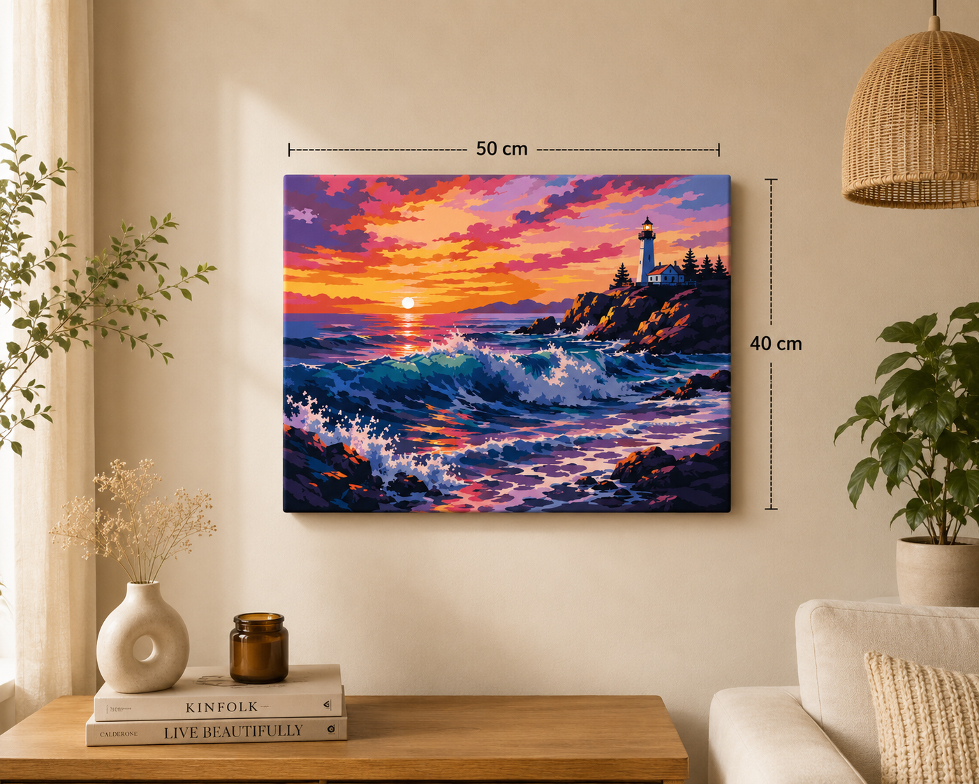 Coastal Sunset Paint by Numbers Jumbo Kit