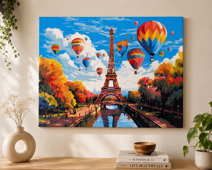 Eiffel Balloons Paint by Numbers Jumbo Kit