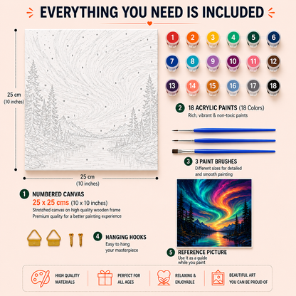 Northern Lights Paint by Numbers Standard Kit