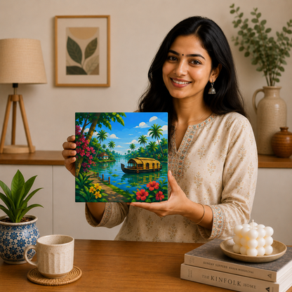 Kerala Backwaters Paint by Numbers Standard Kit