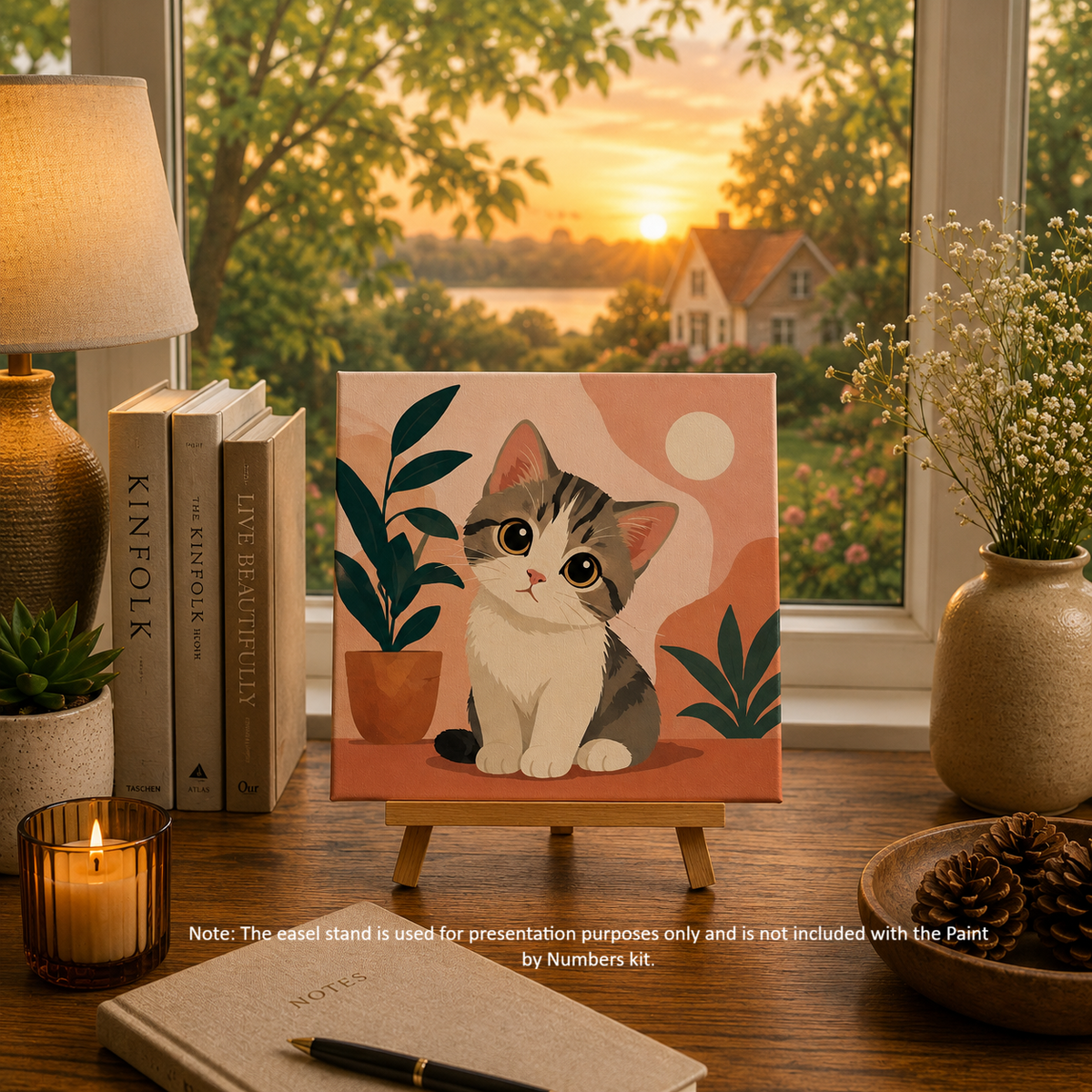 Curious Kitty Mini Paint by Numbers Kit