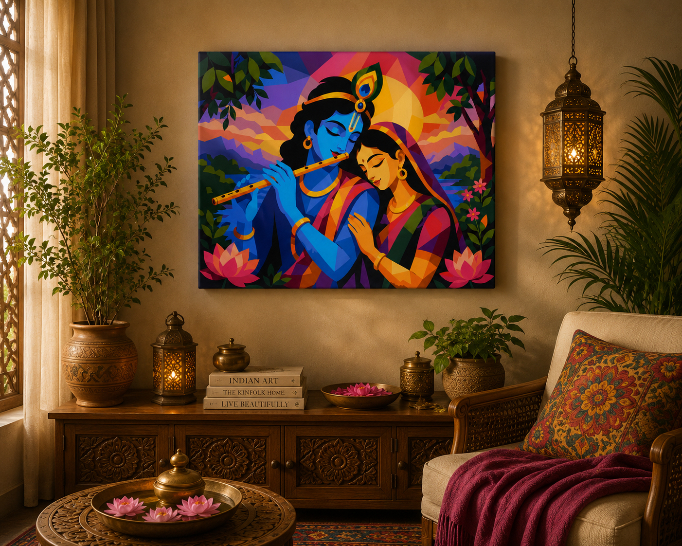 Eternal Radha Krishna Paint by Numbers Jumbo Kit