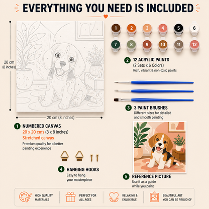 Tiny Paws Mini Paint by Numbers Kit