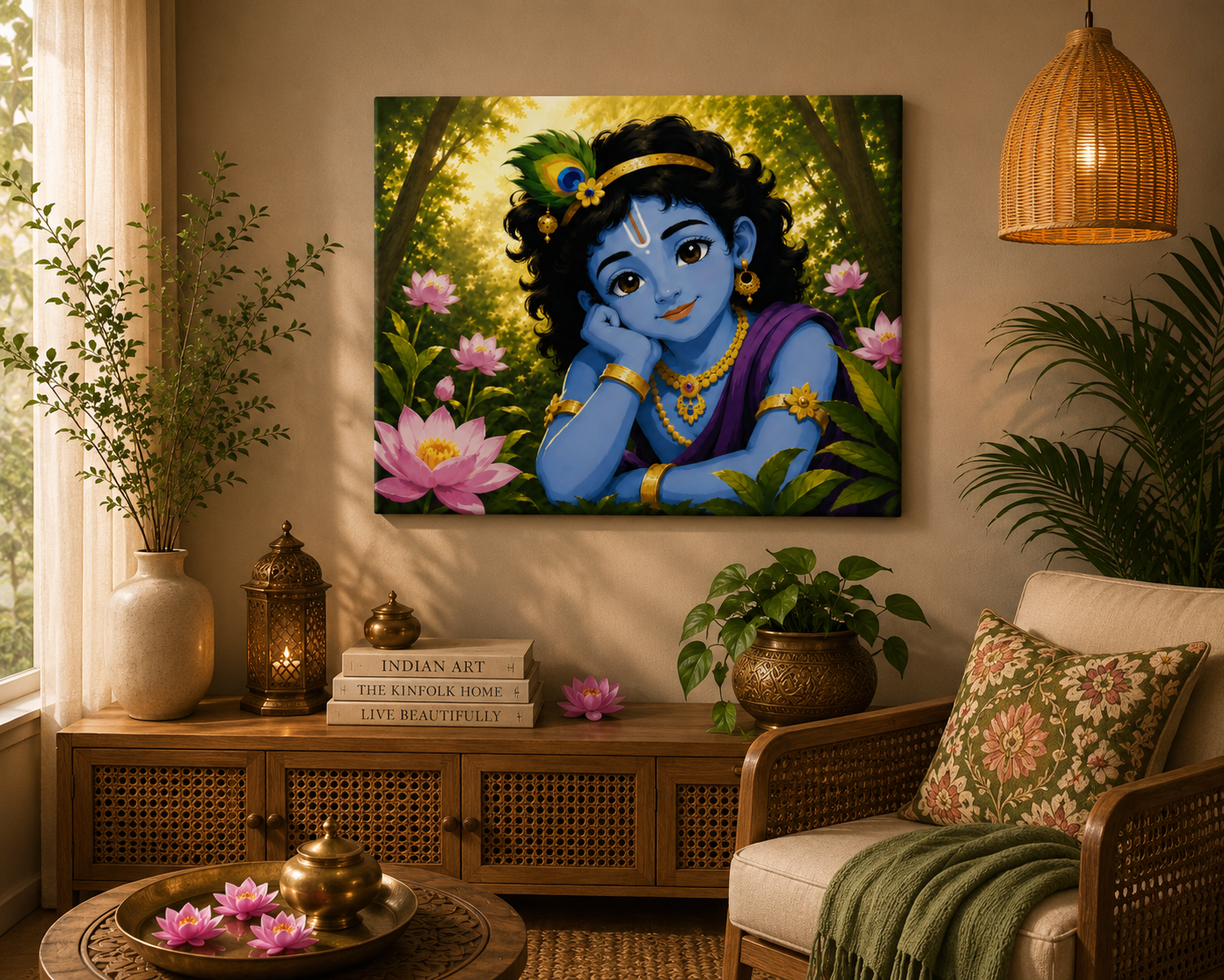 Charming Krishna Paint by Numbers Jumbo Kit
