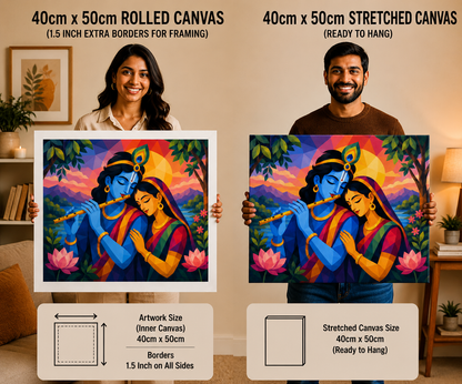 Eternal Radha Krishna Paint by Numbers Jumbo Kit