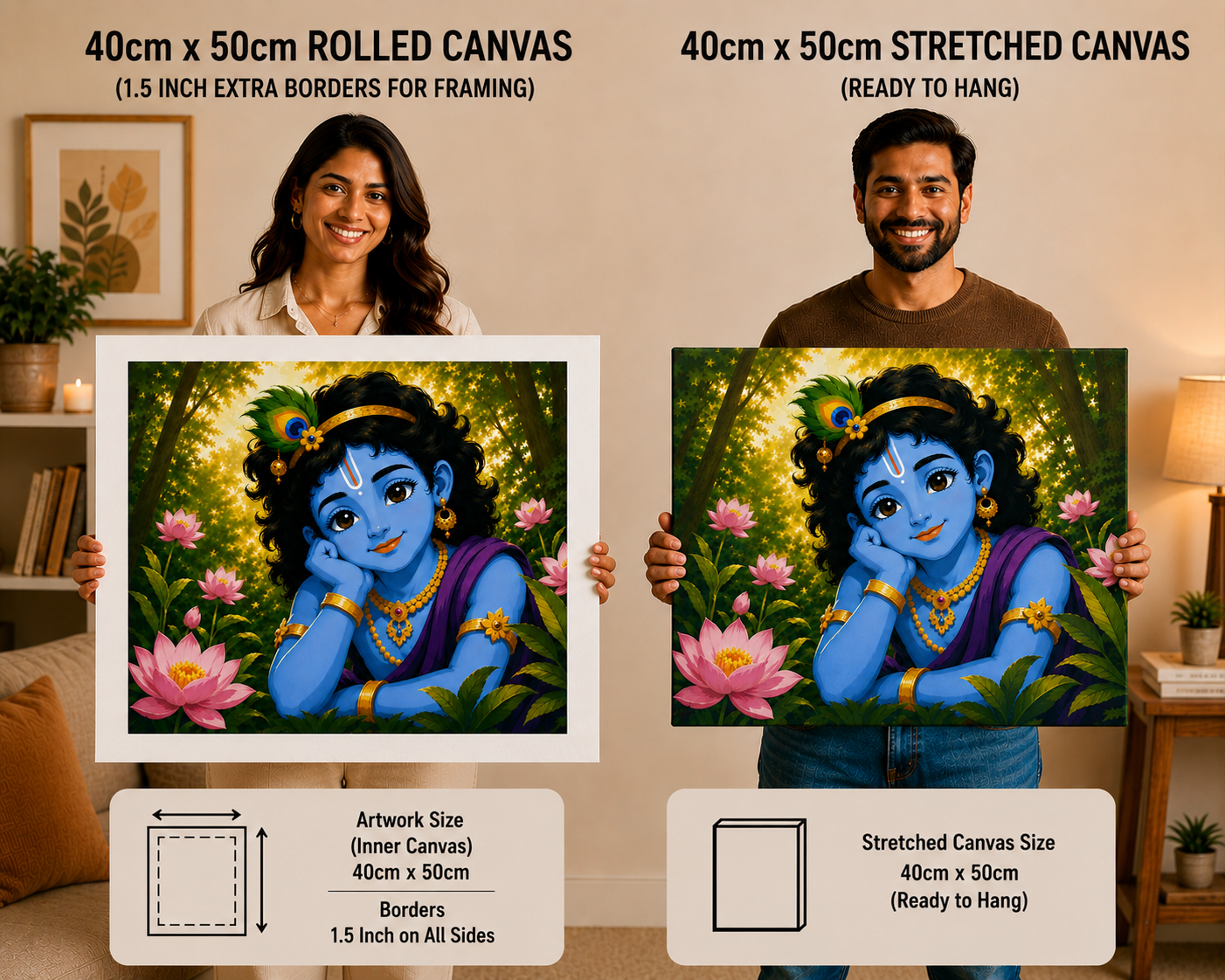 Charming Krishna Paint by Numbers Jumbo Kit