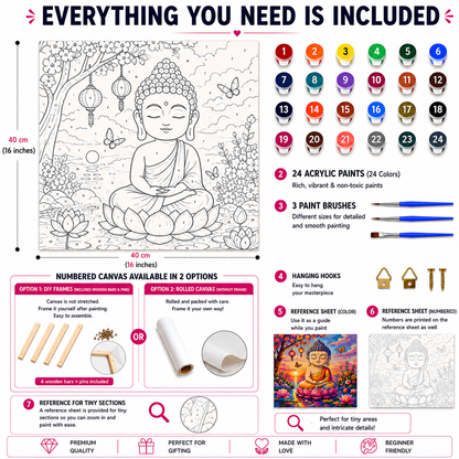 Little Buddha Paint by Numbers Large Kit
