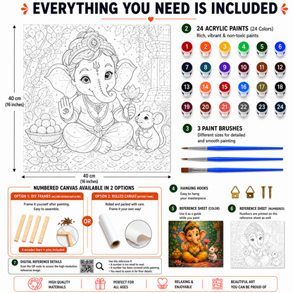 Little Ganesha Paint by Numbers Large Kit