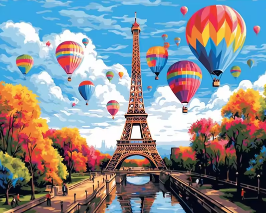 Eiffel Balloons Paint by Numbers Jumbo Kit