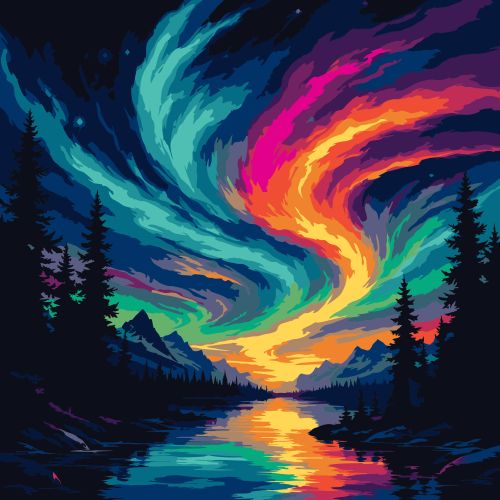 Northern Lights Paint by Numbers Standard Kit