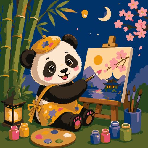 Little Artist Panda Paint by Numbers Standard Kit