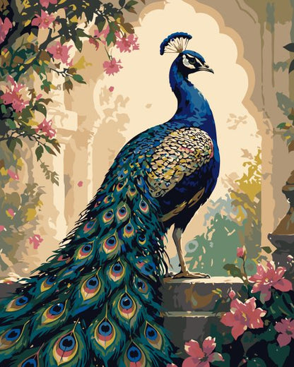 Regal Peacock Paint by Numbers Jumbo Kit