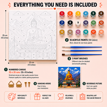 Himalayan Buddha Paint by Numbers Standard Kit