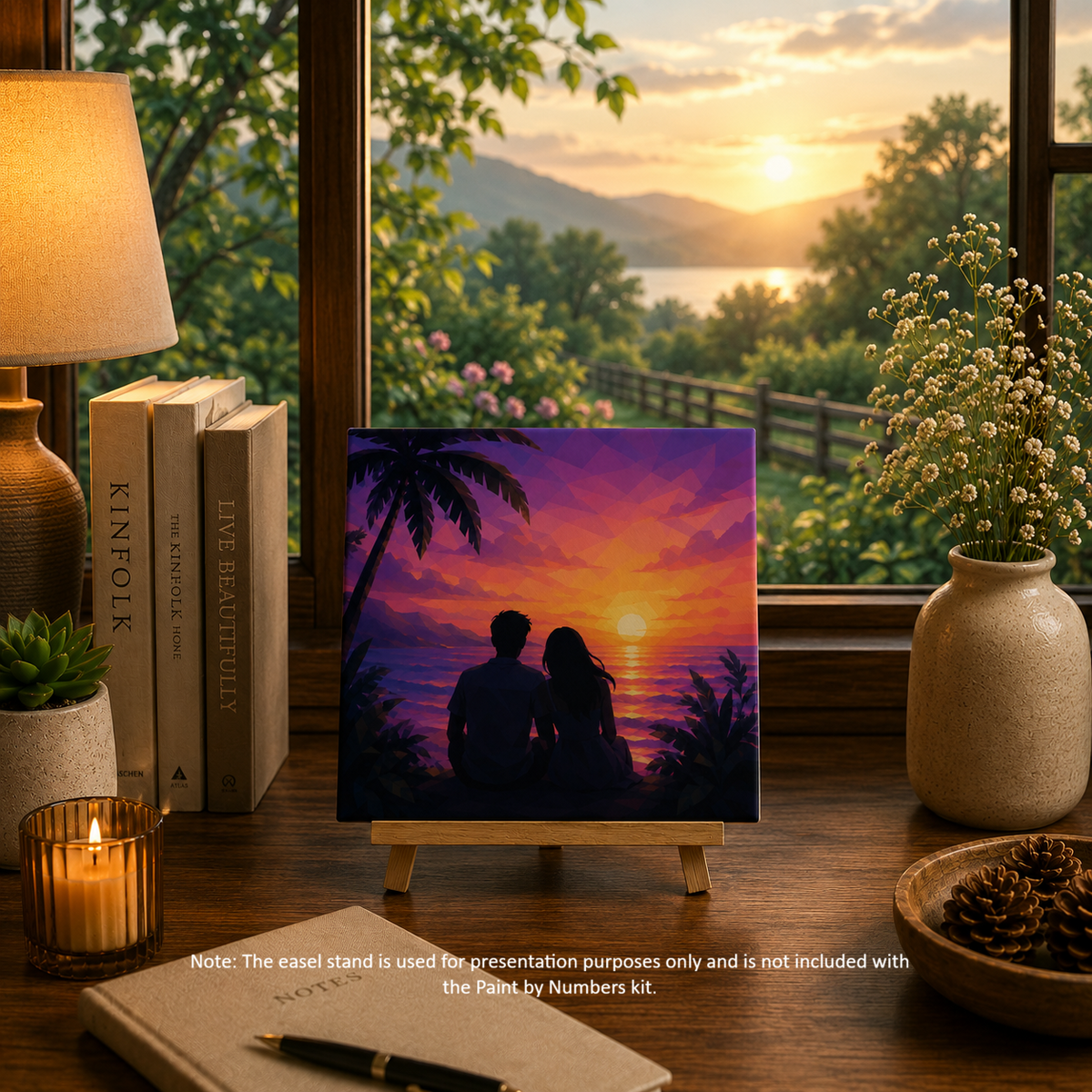 Couple at Sunset Mini Paint by Numbers Kit