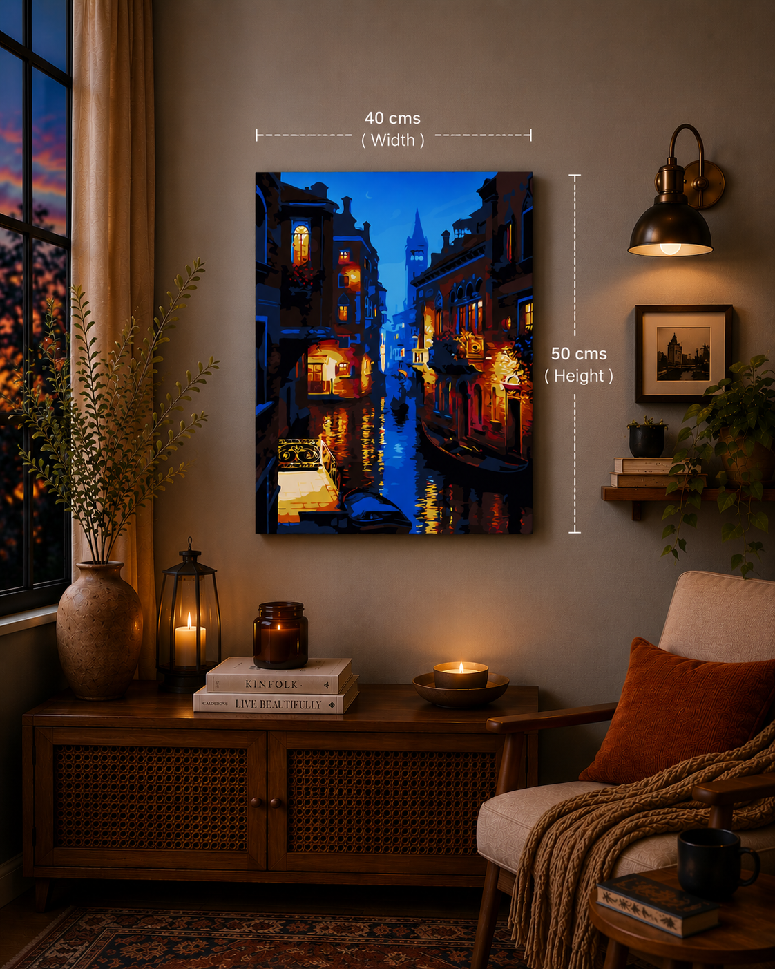 Venice by Night Paint by Numbers Jumbo Kit