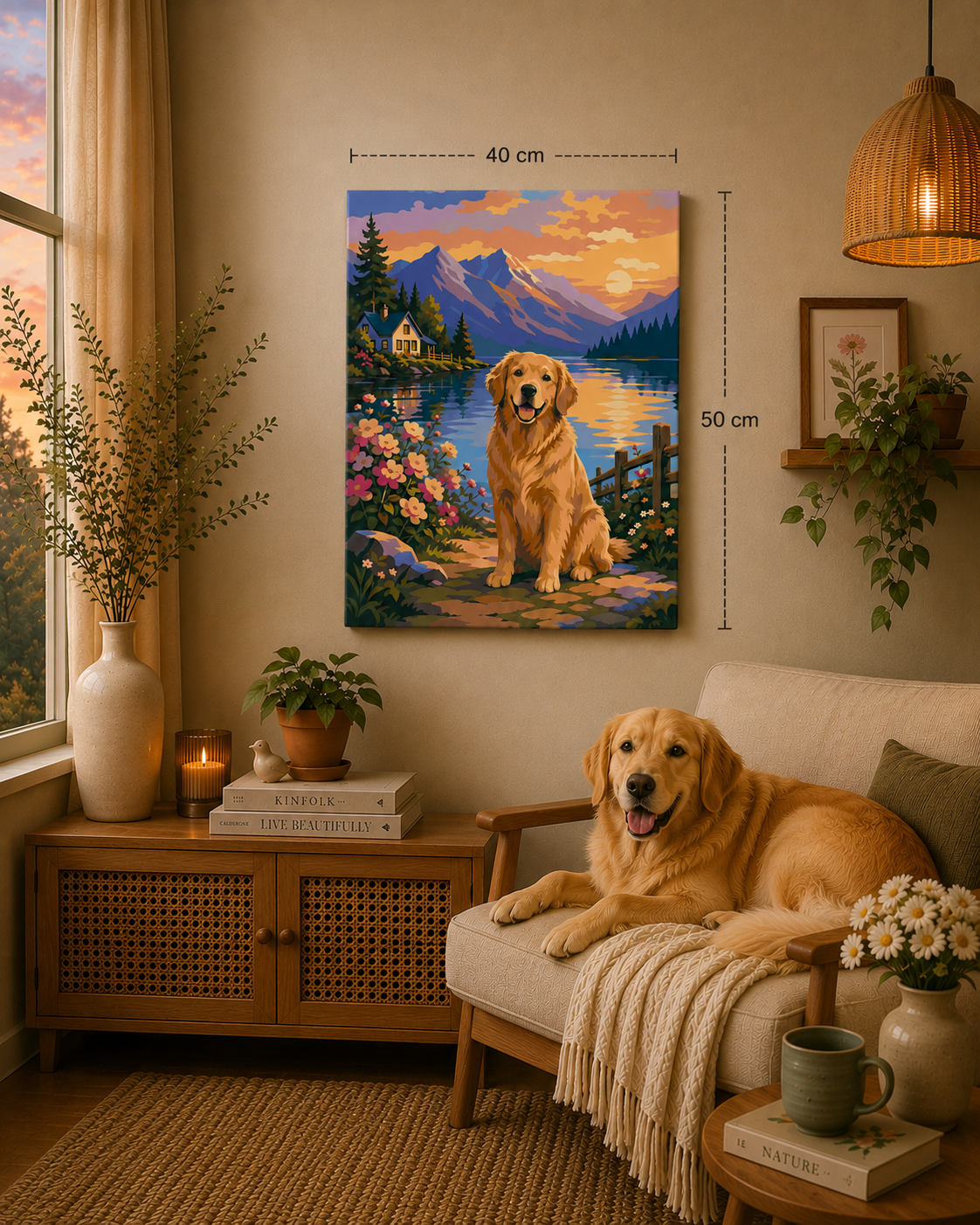 Golden Retriever Paint by Numbers Jumbo Kit