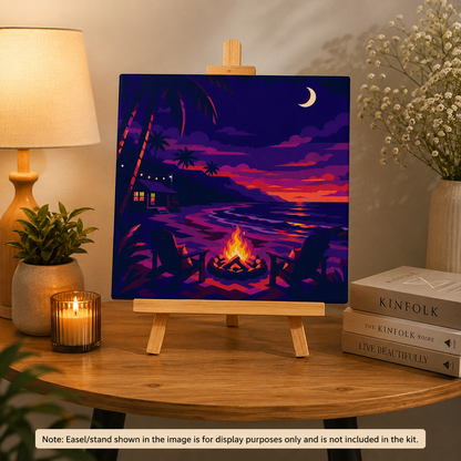 Bonfire Beach Mini Paint by Numbers Kit