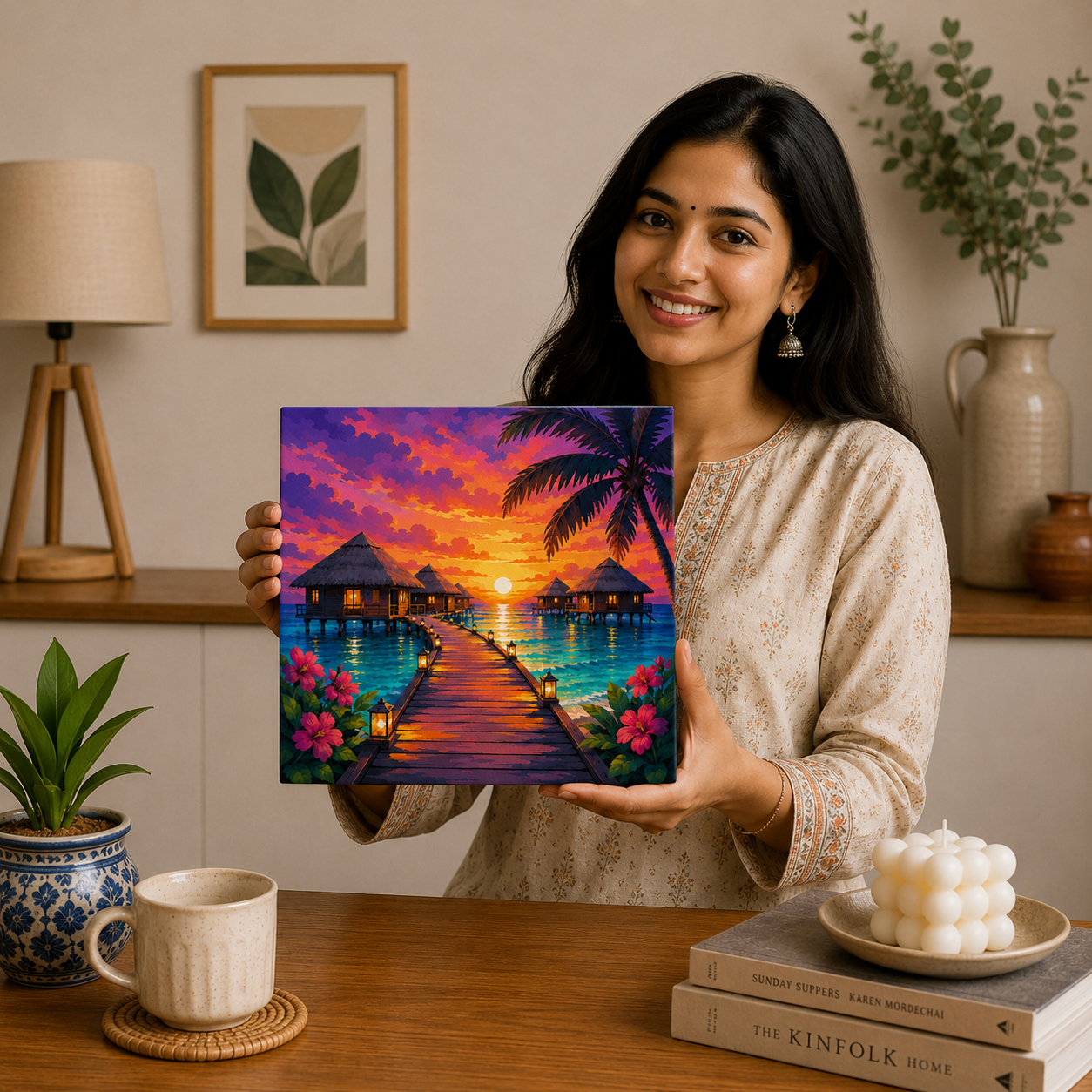 Maldives Sunset Paint by Numbers Standard Kit