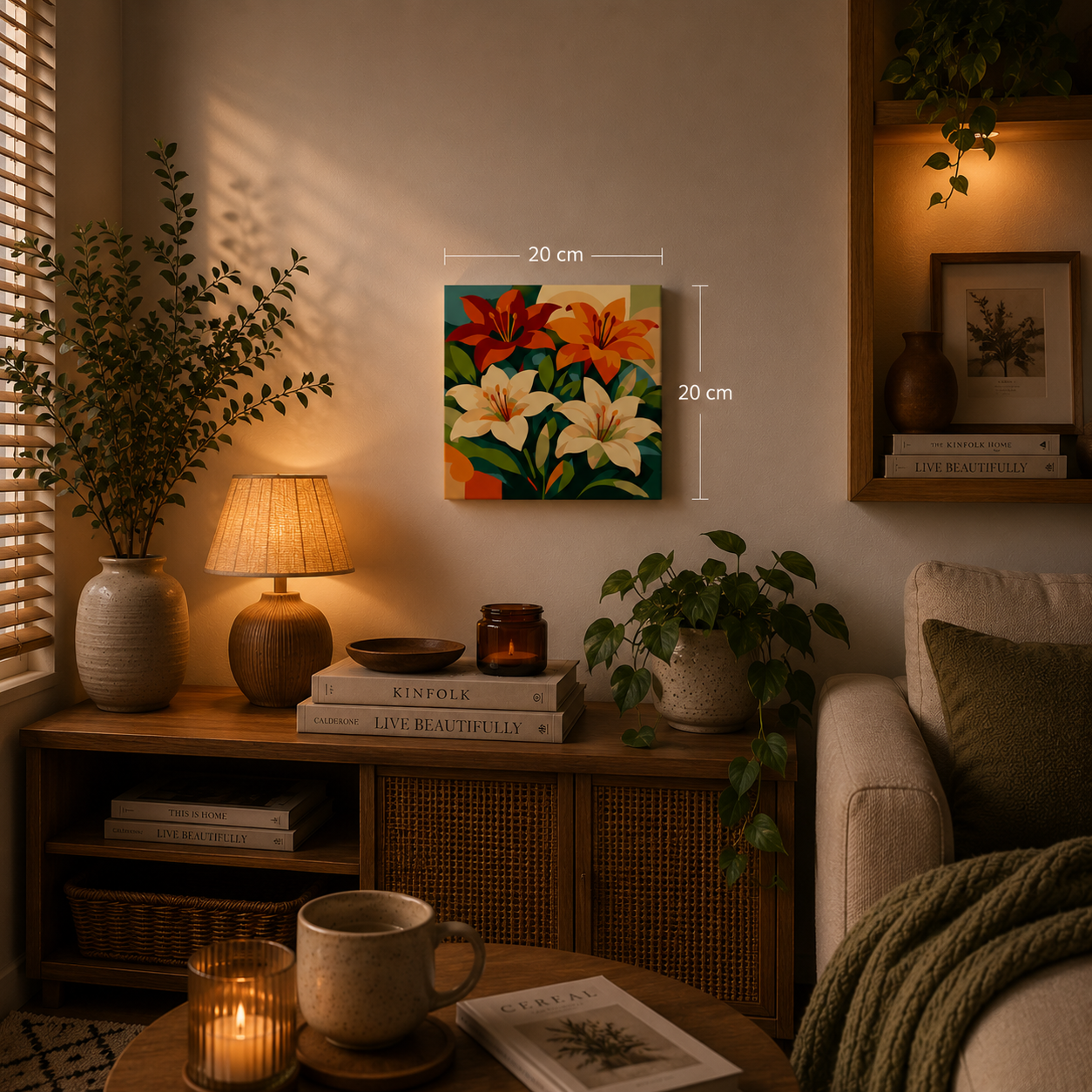 Elegant Lilies Mini Paint by Numbers Kit