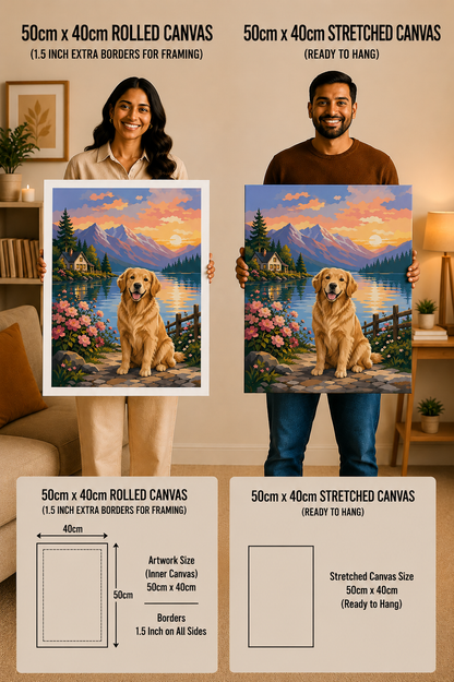 Golden Retriever Paint by Numbers Jumbo Kit